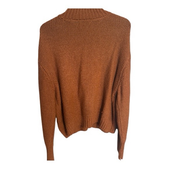 Cozy Cable Knit Crewneck Sweater in Rich Brown - Picture 2 of 8